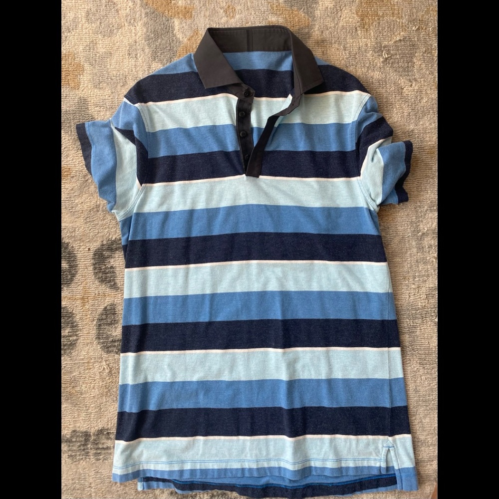 Lululemom striped blues polo
